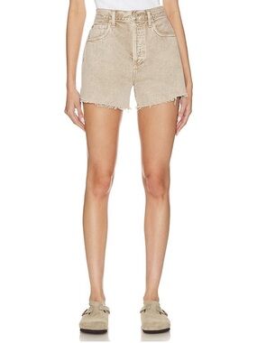 CITIZENS OF HUMANITY Marlow Beige High-Rise Frayed Hem Denim Shorts size 26